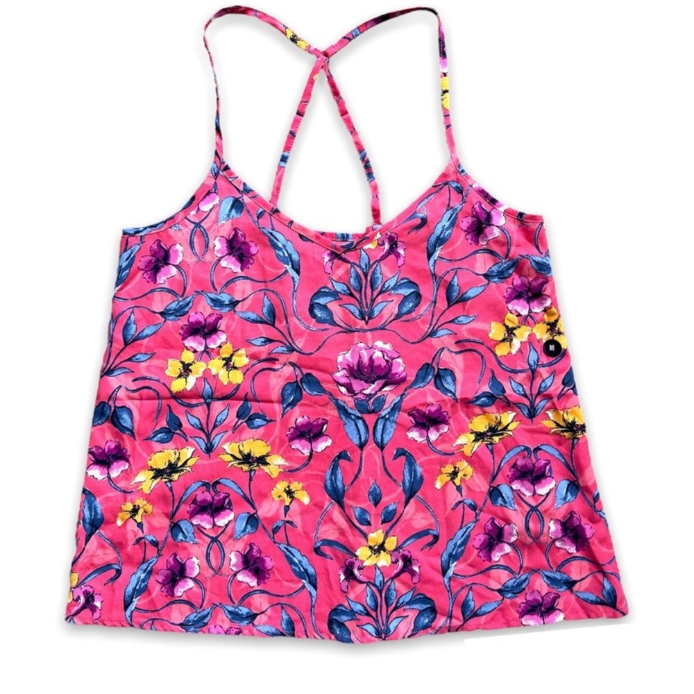 Hollister Floral Racer Back Top Like New!
